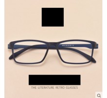 TR90ブルーライトカット眼鏡度付きメガネおしゃれスクエア型軽量セルフレームかっこいい四角形紳士知的メガネ男女クラシック黒縁ネイビーめがね