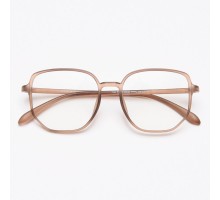 茶色 ブラウン 細め眼鏡 メガネ超軽量伊達メガネつや消し素材めがね多角形度付きレンズ透明感メガネ韓国おしゃれ大きいフレーム