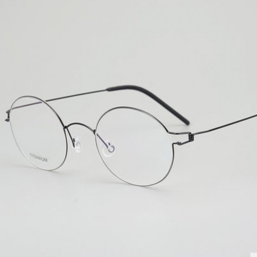 メガネ フレーム韓国ブランド丸い銀色メガネおしゃれ軽量チタン製ふち