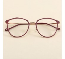 伊達メガネ眼鏡レディース大きいフレーム紫色パープルめがねシンプル度付きクラシック女性多角形個性的ダテメガネ軽量セルフレーム上品おしゃれかわいいメガネ