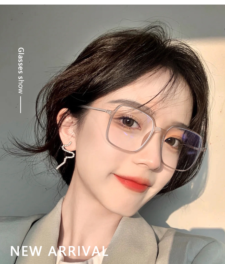透明 メガネ韓国ファッション眼鏡ミルクティーベージュ メンズクリア