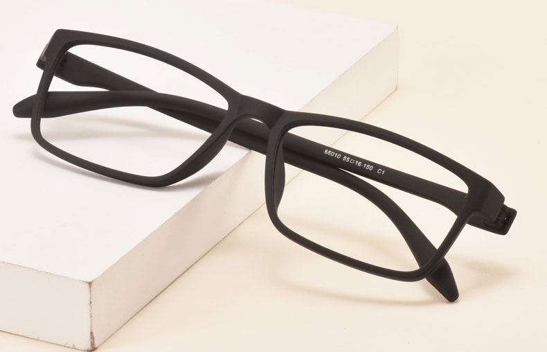 メガネ 黒縁TR90ブルーライトカット眼鏡度付きメガネ スクエア
