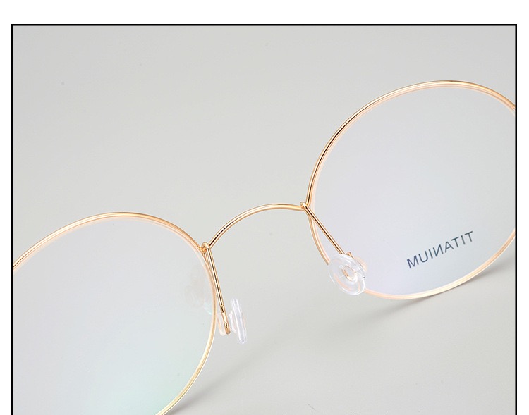 メガネ フレーム韓国ブランド丸い銀色メガネおしゃれ軽量チタン製