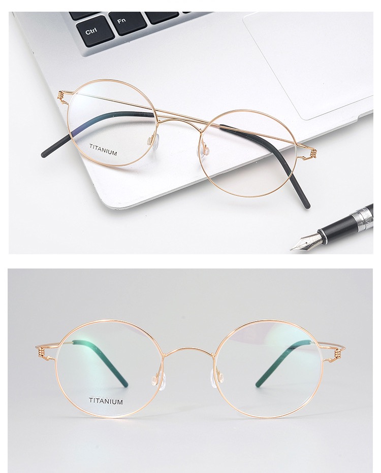 メガネ フレーム韓国ブランド丸い銀色メガネおしゃれ軽量チタン製ふち 細いメタルメガネボストン度付きシルバー色知的フレーム 購入