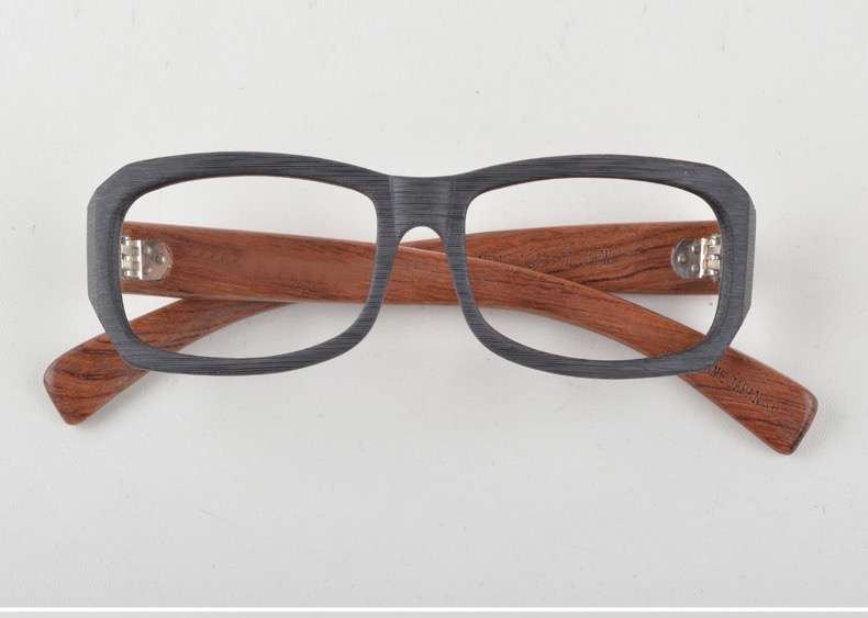 かっこいい木のフレームの眼鏡レトロ伊達メガネ 木フレーム男性フルリムめがね女性オーバル型度付きレンズレディース メンズ おしゃれウッド製