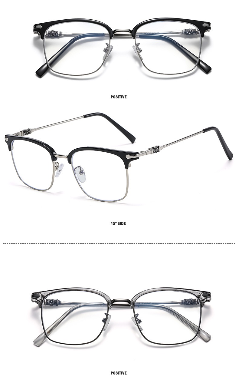 メガネかっこいい度付き黒縁シンプル通勤眼鏡カジュアル