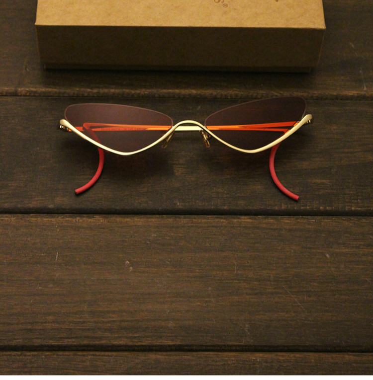 逆ナイロール眼鏡サングラス日本フォックス型小さいフレームサングラス