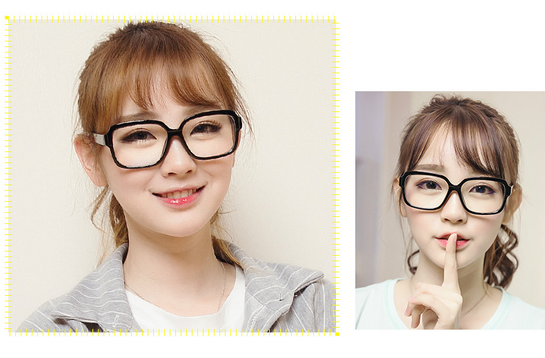pc女子韓国おしゃれレンズ メガネ度入り大きいフレーム