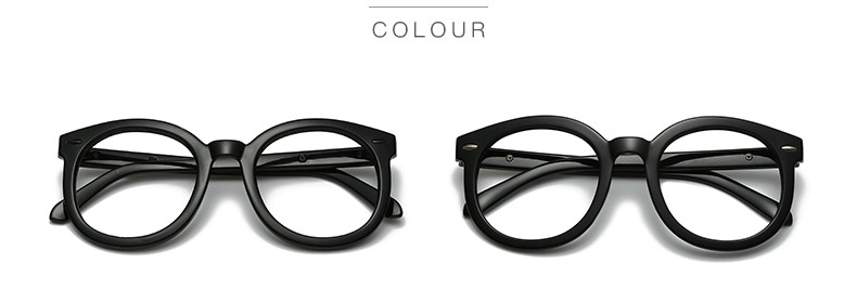丸い韓国ファッションGMレディースブランド度なしレンズ丸眼鏡黒縁メガネ大きい