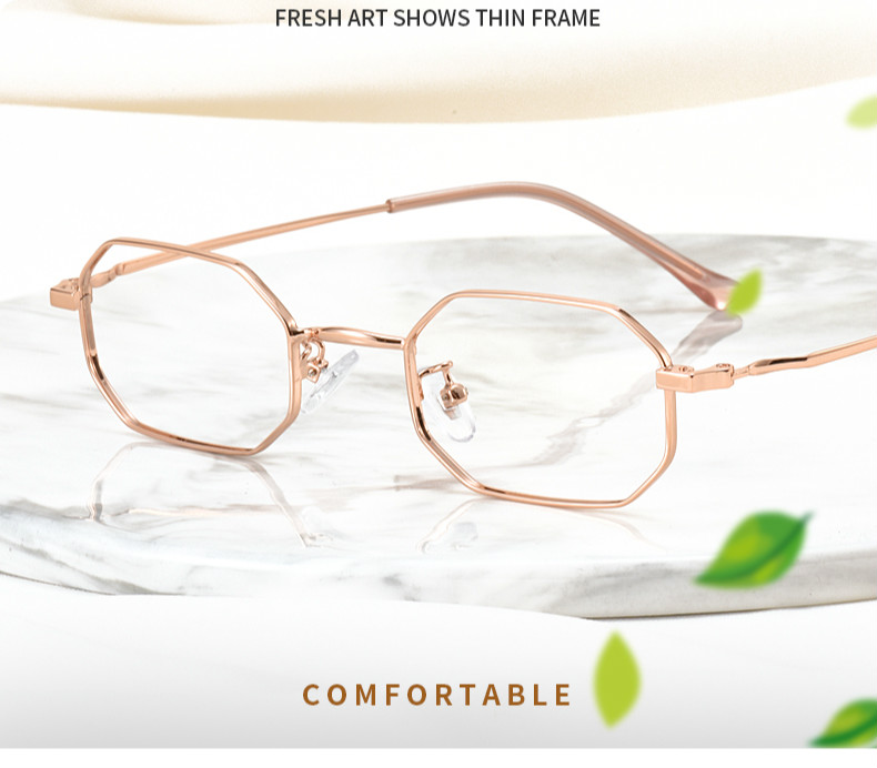 ブランド小さいメガネフレーム多角形札幌 眼鏡レトロ伊達眼鏡