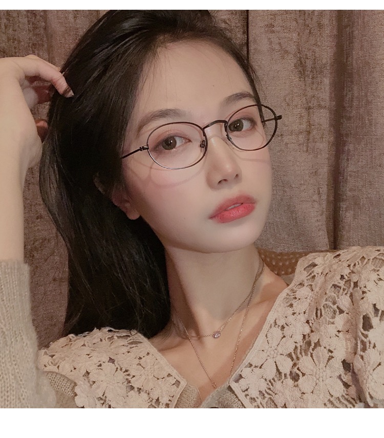 フレーム女性小顔効果眼鏡ダテメガネ韓国おしゃれゴールド